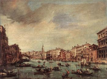弗朗西斯科 格拉蒂 The Grand Canal Looking toward the Rialto Bridge 弗朗西斯科 格拉蒂 The Grand Canal Looking toward the Rialto Bridge